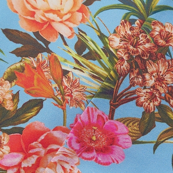 Adriana Iglesias Deep V Floral Stretch Silk Bodysuit - Picture 7 of 16